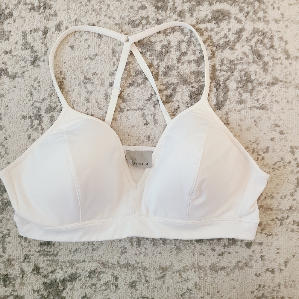 Athleta sports bra size XL white
